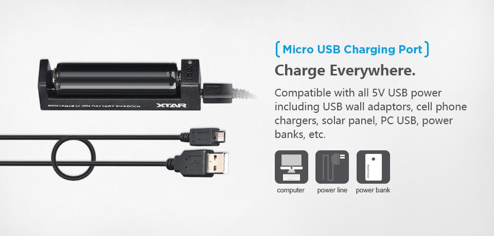 Batteries, Chargers & Accesories - XTAR® MC1 Portable USB Charger