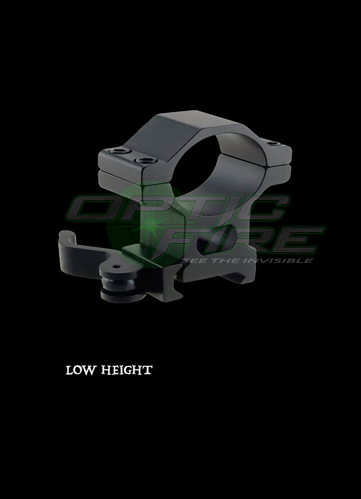 Low height quick release 25mm - 30mm weaver rail mount